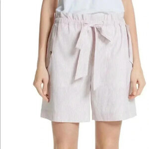 JASON WU Pink & Olive Striped Shorts